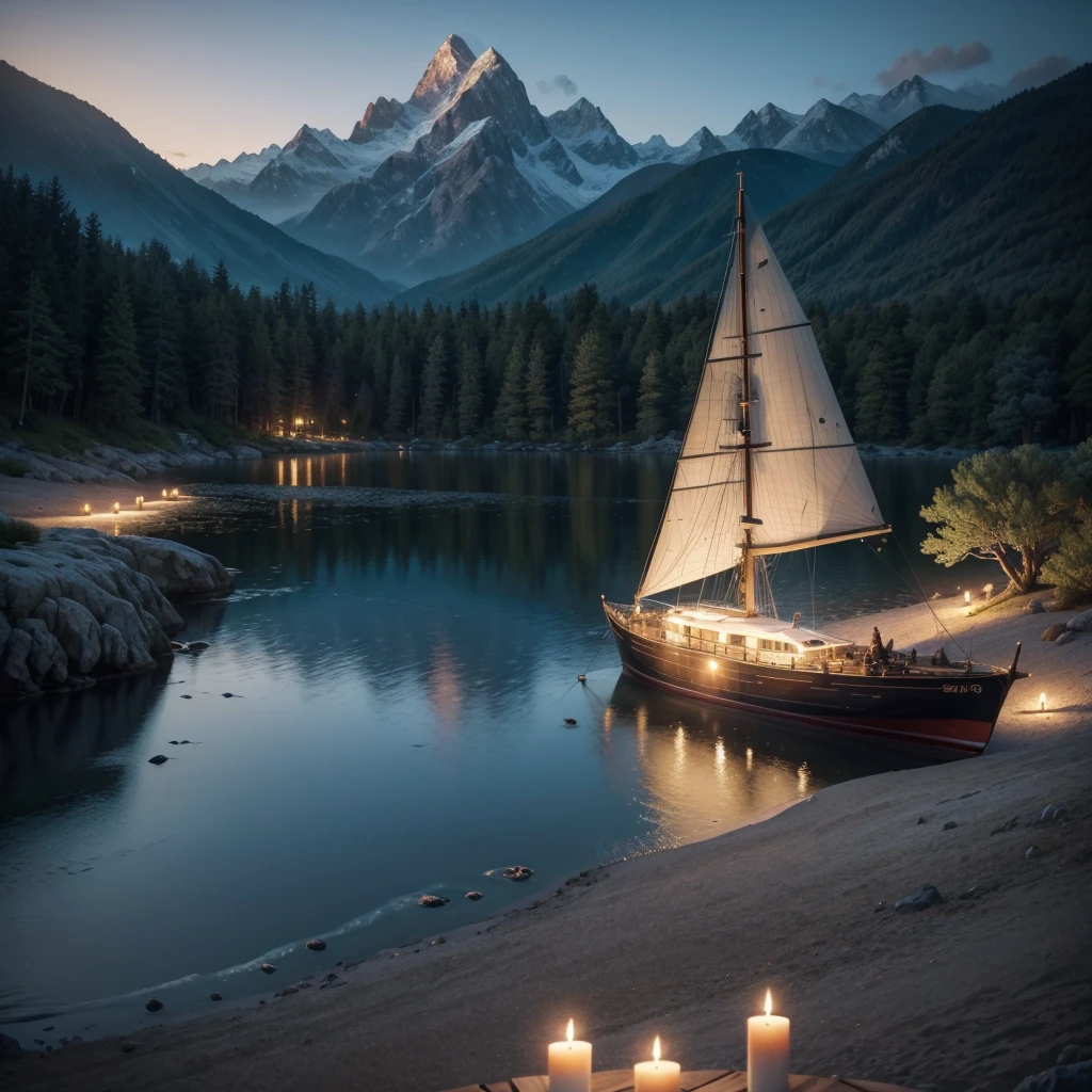 Compouter Rendered Graphics, realistic fantasy, Extensive Ultra-Landscape Photography (general view showing a huge wooden sailboat, with deck, 4 deck, stern, tart, + Lots of candles, + 弓, + panzer, + stern, + out + deck, ), ocean, sandbar, stones, sky, morning, "majestic mountains," "lush forests," "Shining lakes," "Desert dunes," "golden sunset." hyper-realistic textures," "accurate detail,”“ Realistic still life,” “Realistic portraits,”“ Realistic landscapes.” --aouto
mar de flores, por Ivan Aivazovsky, best qualityer, work of art, Representative work, offcial art, proffesional, ultra intricate detailed, 8K. Ship flag