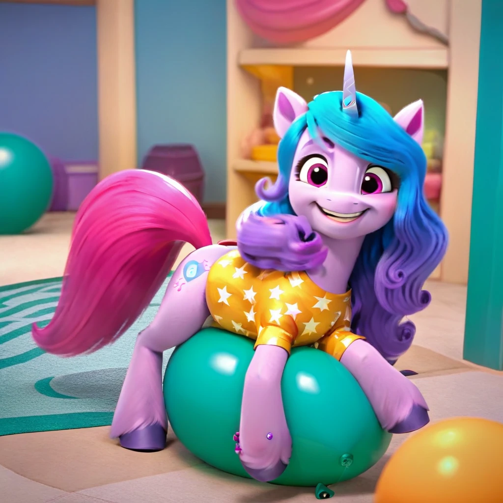score_9, score_8_up, score_7_up, score_6_up, score_5_up, score_4_up,
female, Izzy Moonbow, solo, looner, nonpop, balloon nonpop, detailed background, party, selfie, fanservice, plot, balloon fetish, balloon support, 3d, hd, 4k, solo,
safe, rating safe,
spread legs, plot, blowing up balloons, balloon blowing, wide hips, arched back, overinflated balloon, tight balloon, necked balloon, translucent balloon, white star print on balloon, balloon inflation,
motion blur, bouncing, squeaking, noisy, loud,
My Little Pony: Make Your Mark, My Little Pony: A New Generation, cinematic, dynamic angle, depth of field, bloom, subsurface scattering