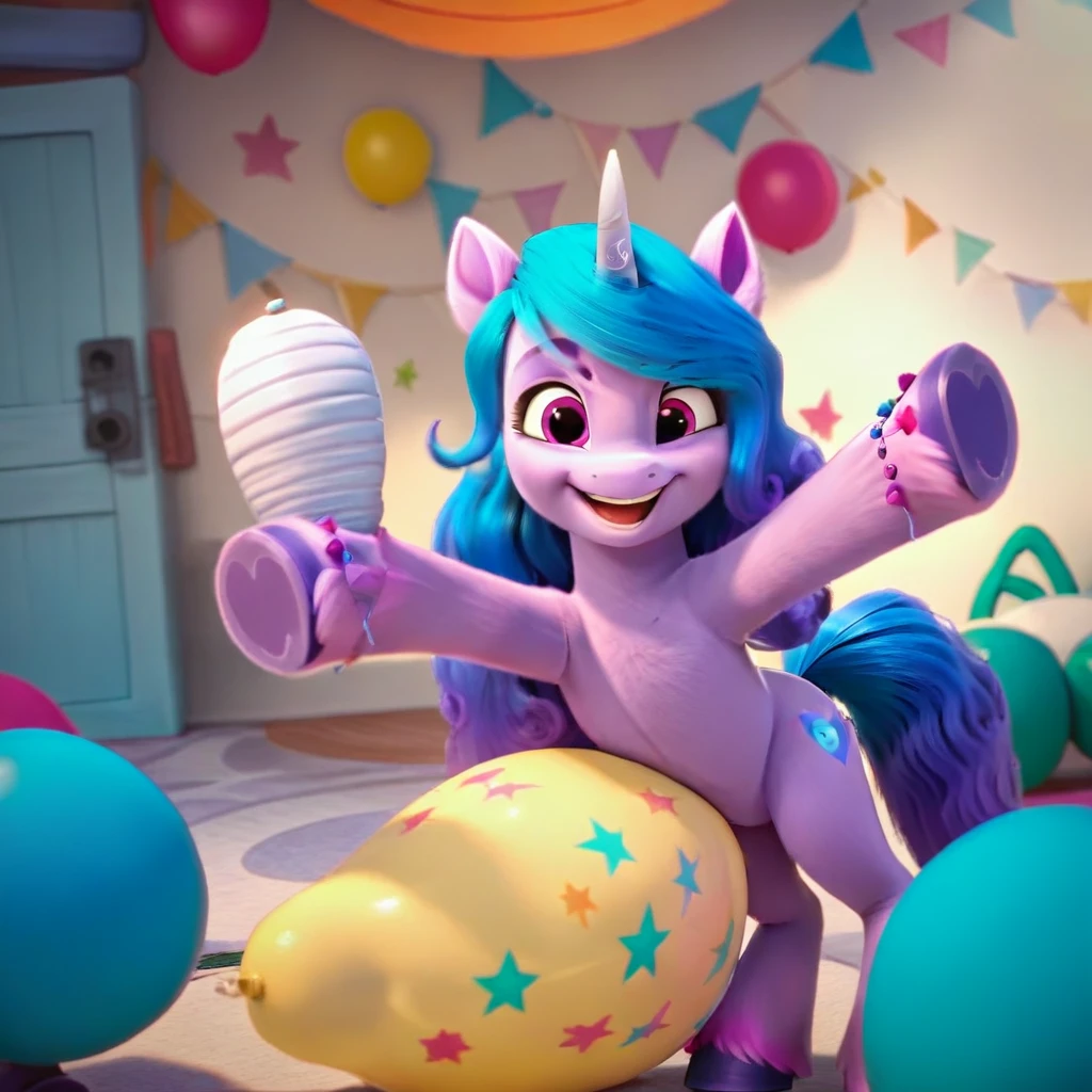 score_9, score_8_up, score_7_up, score_6_up, score_5_up, score_4_up,
female, Izzy Moonbow, solo, looner, nonpop, balloon nonpop, detailed background, party, selfie, fanservice, plot, balloon fetish, balloon support, 3d, hd, 4k, solo,
safe, rating safe,
spread legs, plot, blowing up balloons, balloon blowing, wide hips, arched back, overinflated balloon, tight balloon, necked balloon, translucent balloon, white star print on balloon, balloon inflation,
motion blur, bouncing, squeaking, noisy, loud,
My Little Pony: Make Your Mark, My Little Pony: A New Generation, cinematic, dynamic angle, depth of field, bloom, subsurface scattering