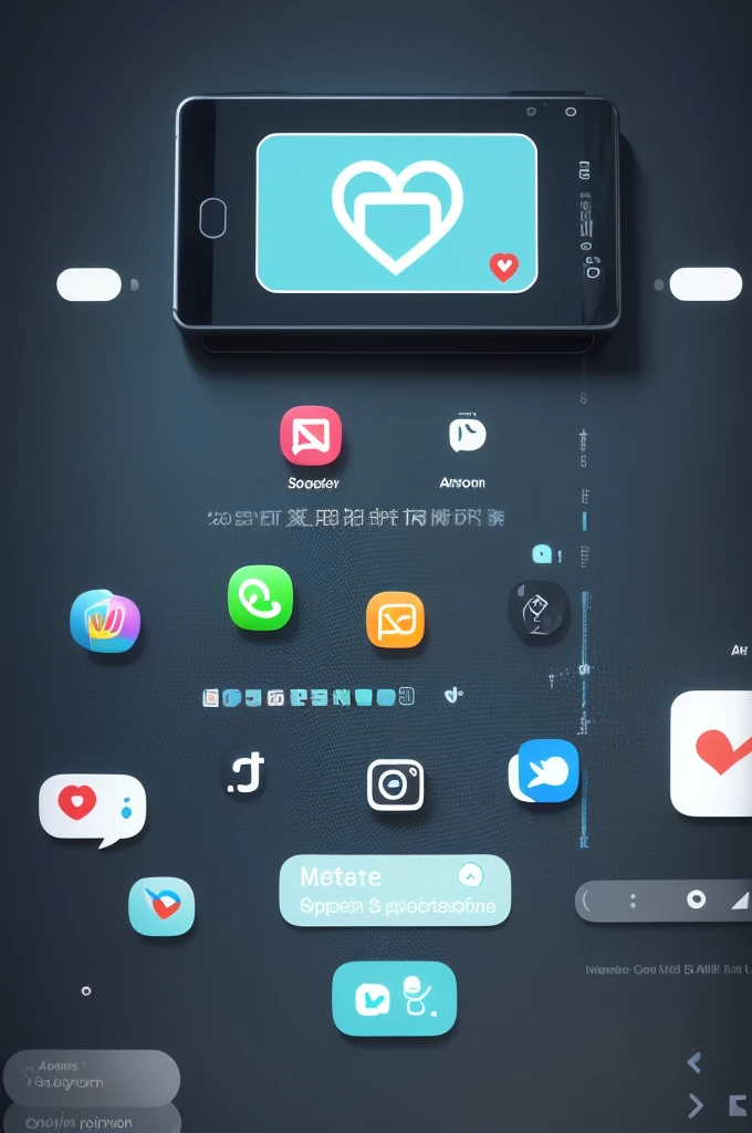 Create an illustration that symbolically represents Instagram and WhatsApp, For example:
- A split screen, where on one side there are icons characteristic of Instagram (as the camera, heart, and the Instagram symbol), and on the other side WhatsApp icons (like the phone, message bubble, and the WhatsApp symbol), all superimposed on a background that conveys modernity and technology.
- An image of a smartphone or tablet with screens of open applications, showing sales interactions and engagement, with graphics or icons that represent growth and success.