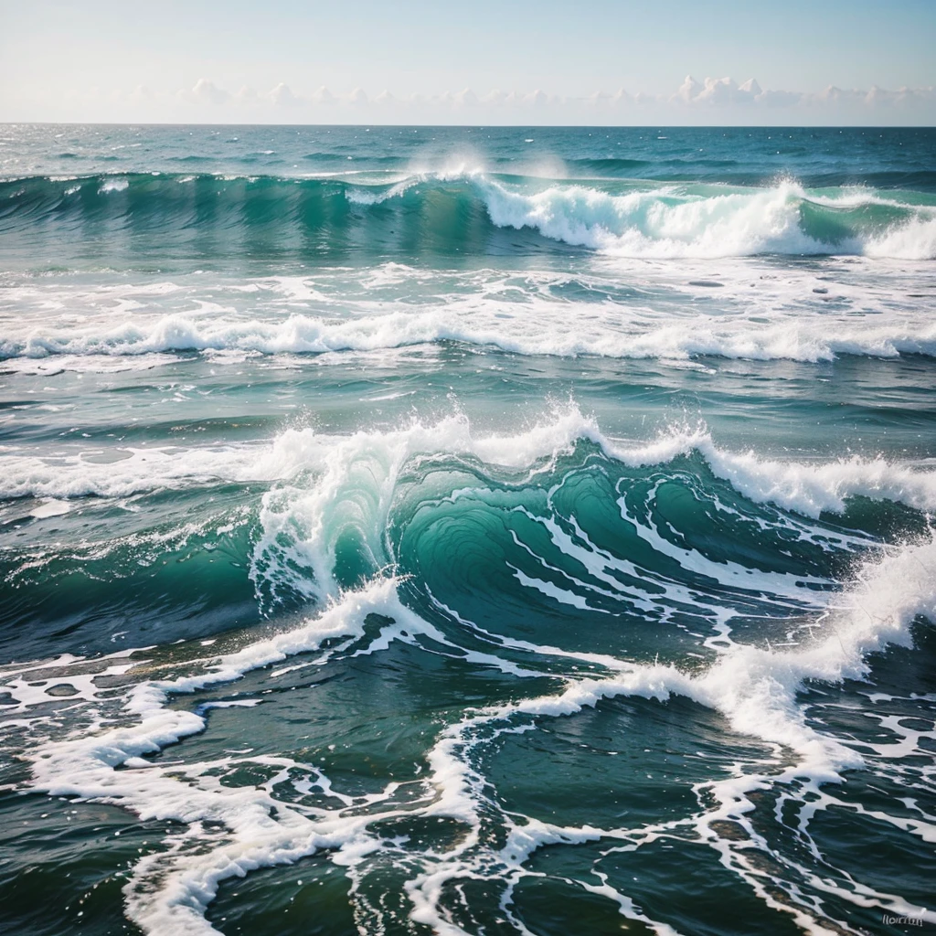 A sea painting painted with water colors