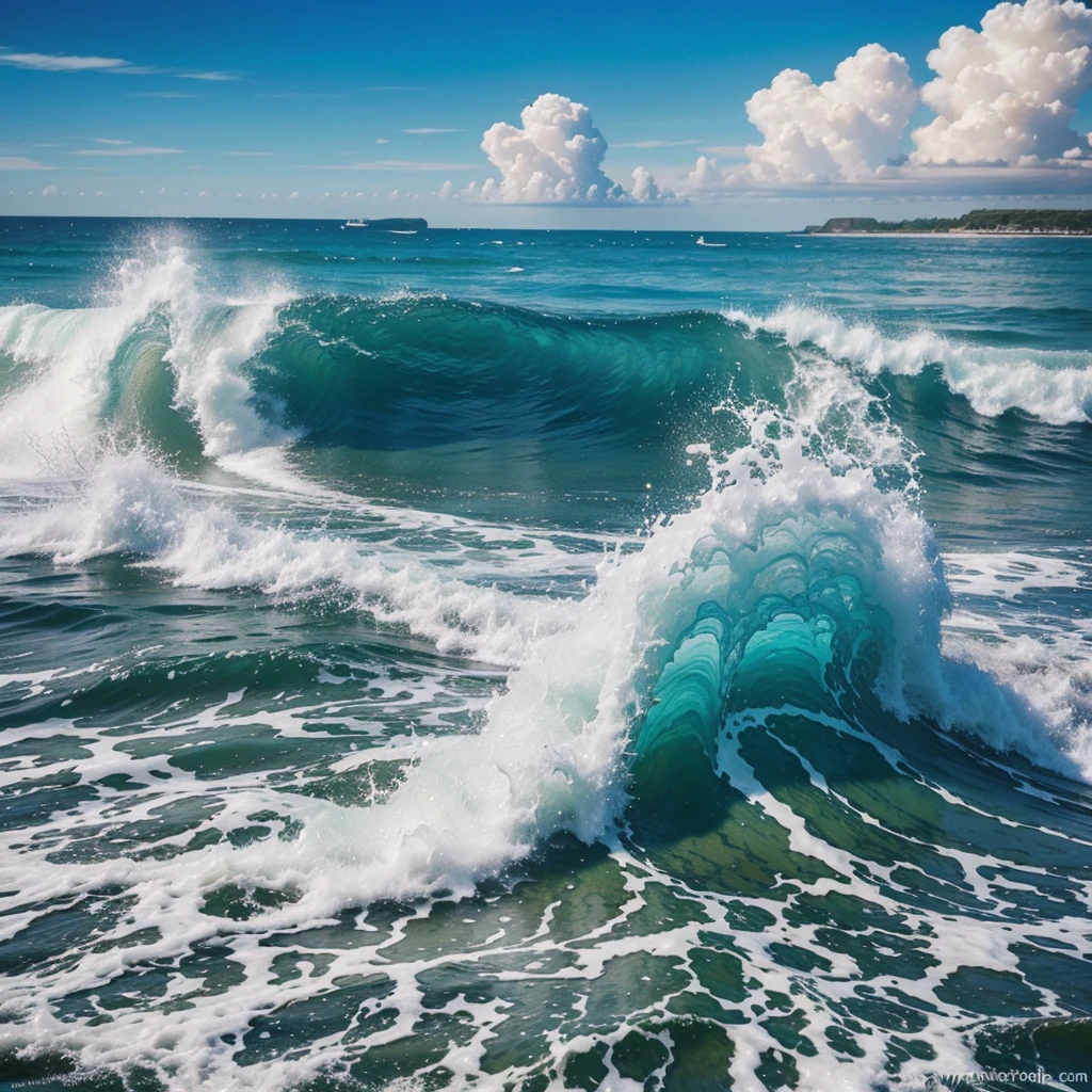 A sea painting painted with water colors