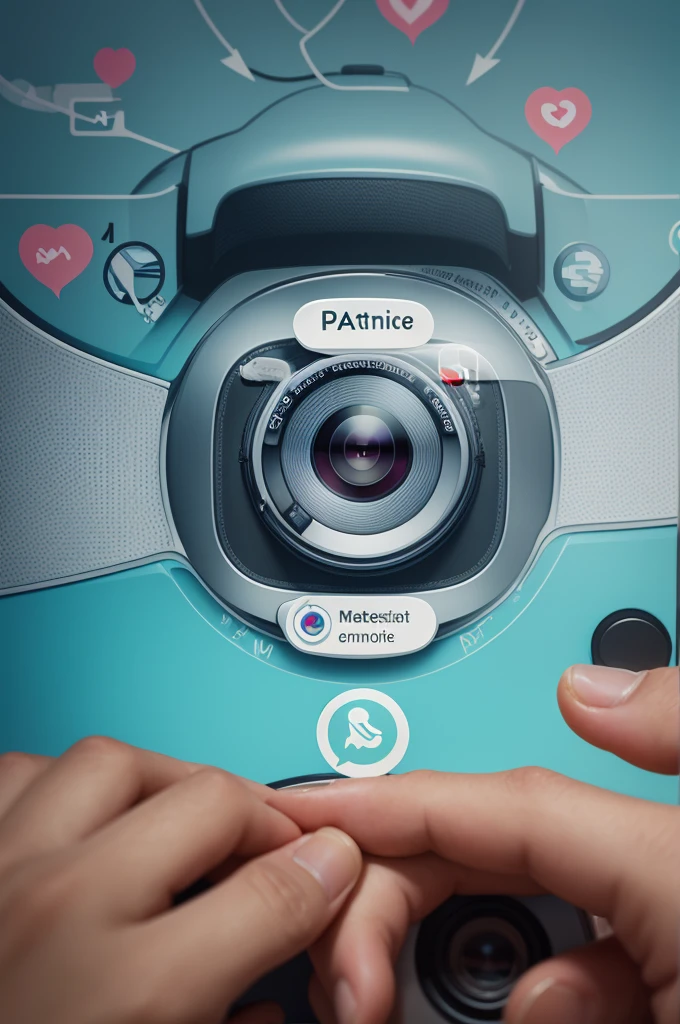 Create an illustration that presents a map or path to success on digital platforms, with distinctive Instagram icons (as the camera, the heart and symbol of Instagram) and WhatsApp (like the phone, the message bubble and the WhatsApp symbol) Along the way. Each icon can represent a stage in the sales process, how to attract leads, Engagement, conversion and loyalty. Dynamic background can include elements that symbolize movement and growth, reinforcing the idea of a practical and strategic guide to master these platforms.
