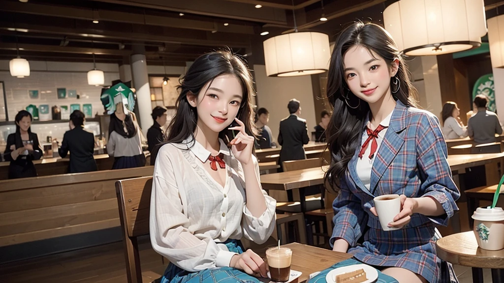 8K、RAW Photos、Highest quality、Super detailed、Super Resolution、Ultra HD、8K壁紙、Amazing details
((A girl in a blazer uniform ((White blouse with formal collar, Blue Blazer,
Red Check Skirt, Red checkered ribbon on blouse)), Complete limbs, Full Finger, ))
((((((Inside the Starbucks store、16-year-old high school girl))))))、((((((Sit down and eat cake、Drink coffee、smile))))))、((Heart Necklace))
((Emphasize cleavage))
Modern and sleek design:Interior design using natural materials、Many of the designs are warm and made using wood and metal.。
Large windows:自然光をたっぷり取り入れるためのLarge windowsがあり、Providing a bright and open space。
Green Interior:Potted plants are effectively placed、It creates a relaxing atmosphere。
artwork:Works by local artists、Starbucks-related art on display。
Cozy seating:Cushioned chairs and sofas、Bar sheet etc.、A variety of seating options available。
Open kitchen area:Being able to see how drinks and food are made、We provide peace of mind and transparency。
Unique lighting:Antique lamps and chandeliers、Modern lighting fixtures are used。
Comfortable background music:Relaxing music is playing、A comfortable space is provided。
Free Wi-Fi and charging spots:Many tables are equipped with power outlets.、Convenient for work and study。
Customizable menus:Menus are provided that can be customized according to customer preferences。
Use of sustainable materials:Eco-friendly recycled materials and sustainable wood are used。
Wide々Table space:一人でもグループでも使いやすいWide々There is a table with。
Community Table:There is a large table where you can socialize with other customers.。
Seasonal decorations:The decorations are themed according to the season.。
Digital Order System:スマホやタブレットから注文できるDigital Order Systemが導入されています。
Design with a local feel:The design incorporates the local culture and characteristics.。
Fragrance production:コーヒーの香りが店内にWideがり、A space that satisfies the five senses has been created.。
Conversation with a barista:フレンドリーなConversation with a baristaが楽しめるカウンターエリアがあります。