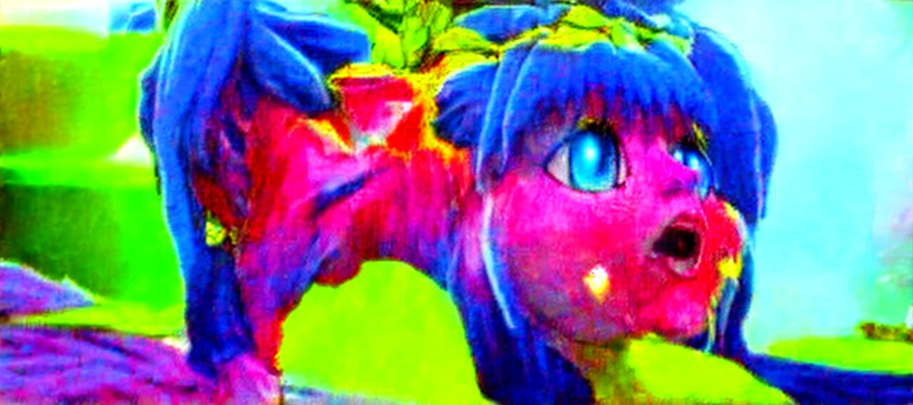 (ultra realistic,32k, masterpiece:1.2),(high detailed skin:1.1),( high quality:1.1),
(serious:1.1),(eyeliner,long lashes, mascara:1.1),long hair, blue hair, green eyes, pink shirt, red vest, long sleeves, striped sleeves, long skirt, white skirt, yellow hair ribbon, whisperwind isle, gentle breezes, hidden treasures, mysterious island (blurry background:1.1),,(looking at viewer, standing:1.1),, (huge breast,large breast:1.1),full body,
(volumetric lighting:1.1),