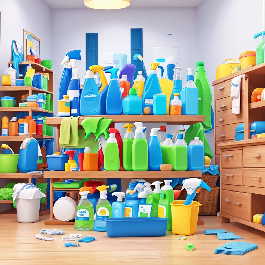 Create logo for a company dedicated to the sale of home cleaning products: This is called Brilliant Clean..
It must contain the colors white, blue and green.