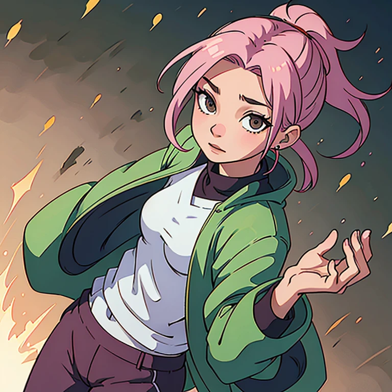 Sakura Haruno. Gai sensei uniform green spandex. Sexy pose