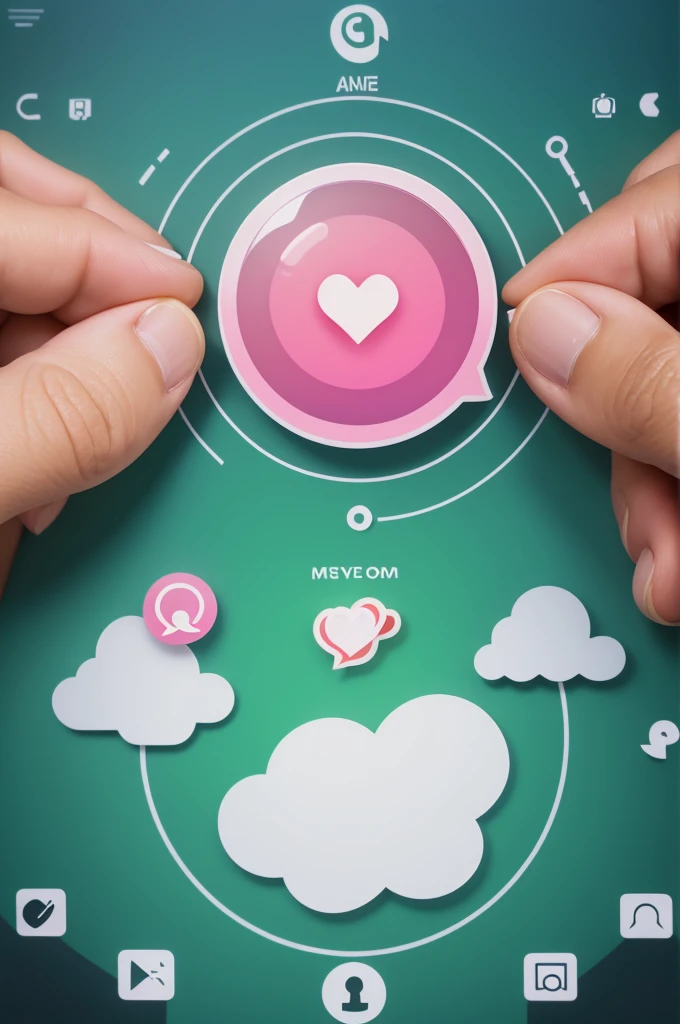 Create an illustration that presents a map or path to success on digital platforms, with distinctive Instagram icons (as the camera, the heart and symbol of Instagram) and WhatsApp (like the phone, the message bubble and the WhatsApp symbol) Along the way. Each icon can represent a stage in the sales process, how to attract leads, Engagement, conversion and loyalty. Dynamic background can include elements that symbolize movement and growth, reinforcing the idea of a practical and strategic guide to master these platforms.