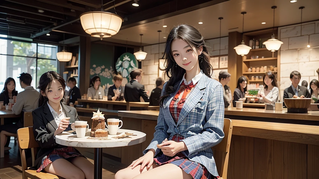 8K、RAW Photos、Highest quality、Super detailed、Super Resolution、Ultra HD、8K壁紙、Amazing details
((A girl in a blazer uniform ((White blouse with formal collar, Blue Blazer,
Red Check Skirt, Red checkered ribbon on blouse)), Complete limbs, Full Finger, ))
((((((Inside the Starbucks store、16-year-old high school girl))))))、((((((Sit down and eat cake、Drink coffee、smile))))))、((Heart Necklace))
((Emphasize cleavage))
Modern and sleek design:Interior design using natural materials、Many of the designs are warm and made using wood and metal.。
Large windows:自然光をたっぷり取り入れるためのLarge windowsがあり、Providing a bright and open space。
Green Interior:Potted plants are effectively placed、It creates a relaxing atmosphere。
artwork:Works by local artists、Starbucks-related art on display。
Cozy seating:Cushioned chairs and sofas、Bar sheet etc.、A variety of seating options available。
Open kitchen area:Being able to see how drinks and food are made、We provide peace of mind and transparency。
Unique lighting:Antique lamps and chandeliers、Modern lighting fixtures are used。
Comfortable background music:Relaxing music is playing、A comfortable space is provided。
Free Wi-Fi and charging spots:Many tables are equipped with power outlets.、Convenient for work and study。
Customizable menus:Menus are provided that can be customized according to customer preferences。
Use of sustainable materials:Eco-friendly recycled materials and sustainable wood are used。
Wide々Table space:一人でもグループでも使いやすいWide々There is a table with。
Community Table:There is a large table where you can socialize with other customers.。
Seasonal decorations:The decorations are themed according to the season.。
Digital Order System:スマホやタブレットから注文できるDigital Order Systemが導入されています。
Design with a local feel:The design incorporates the local culture and characteristics.。
Fragrance production:コーヒーの香りが店内にWideがり、A space that satisfies the five senses has been created.。
Conversation with a barista:フレンドリーなConversation with a baristaが楽しめるカウンターエリアがあります。
