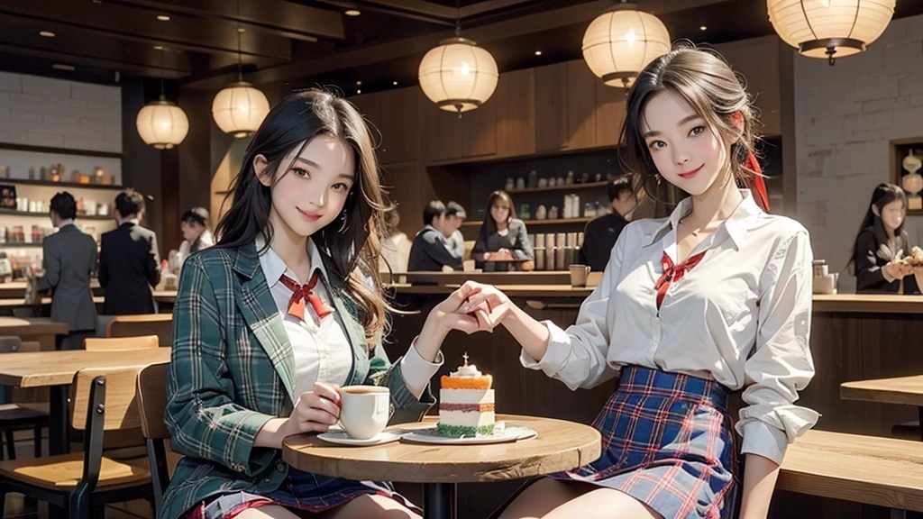 8K、RAW Photos、Highest quality、Super detailed、Super Resolution、Ultra HD、8K壁紙、Amazing details
((A girl in a blazer uniform ((White blouse with formal collar, Blue Blazer,
Red Check Skirt, Red checkered ribbon on blouse)), Complete limbs, Full Finger, ))
((((((Inside the Starbucks store、16-year-old high school girl))))))、((((((Sit down and eat cake、Drink coffee、smile))))))、((Heart Necklace))
((Emphasize cleavage))
Modern and sleek design:Interior design using natural materials、Many of the designs are warm and made using wood and metal.。
Large windows:自然光をたっぷり取り入れるためのLarge windowsがあり、Providing a bright and open space。
Green Interior:Potted plants are effectively placed、It creates a relaxing atmosphere。
artwork:Works by local artists、Starbucks-related art on display。
Cozy seating:Cushioned chairs and sofas、Bar sheet etc.、A variety of seating options available。
Open kitchen area:Being able to see how drinks and food are made、We provide peace of mind and transparency。
Unique lighting:Antique lamps and chandeliers、Modern lighting fixtures are used。
Comfortable background music:Relaxing music is playing、A comfortable space is provided。
Free Wi-Fi and charging spots:Many tables are equipped with power outlets.、Convenient for work and study。
Customizable menus:Menus are provided that can be customized according to customer preferences。
Use of sustainable materials:Eco-friendly recycled materials and sustainable wood are used。
Wide々Table space:一人でもグループでも使いやすいWide々There is a table with。
Community Table:There is a large table where you can socialize with other customers.。
Seasonal decorations:The decorations are themed according to the season.。
Digital Order System:スマホやタブレットから注文できるDigital Order Systemが導入されています。
Design with a local feel:The design incorporates the local culture and characteristics.。
Fragrance production:コーヒーの香りが店内にWideがり、A space that satisfies the five senses has been created.。
Conversation with a barista:フレンドリーなConversation with a baristaが楽しめるカウンターエリアがあります。