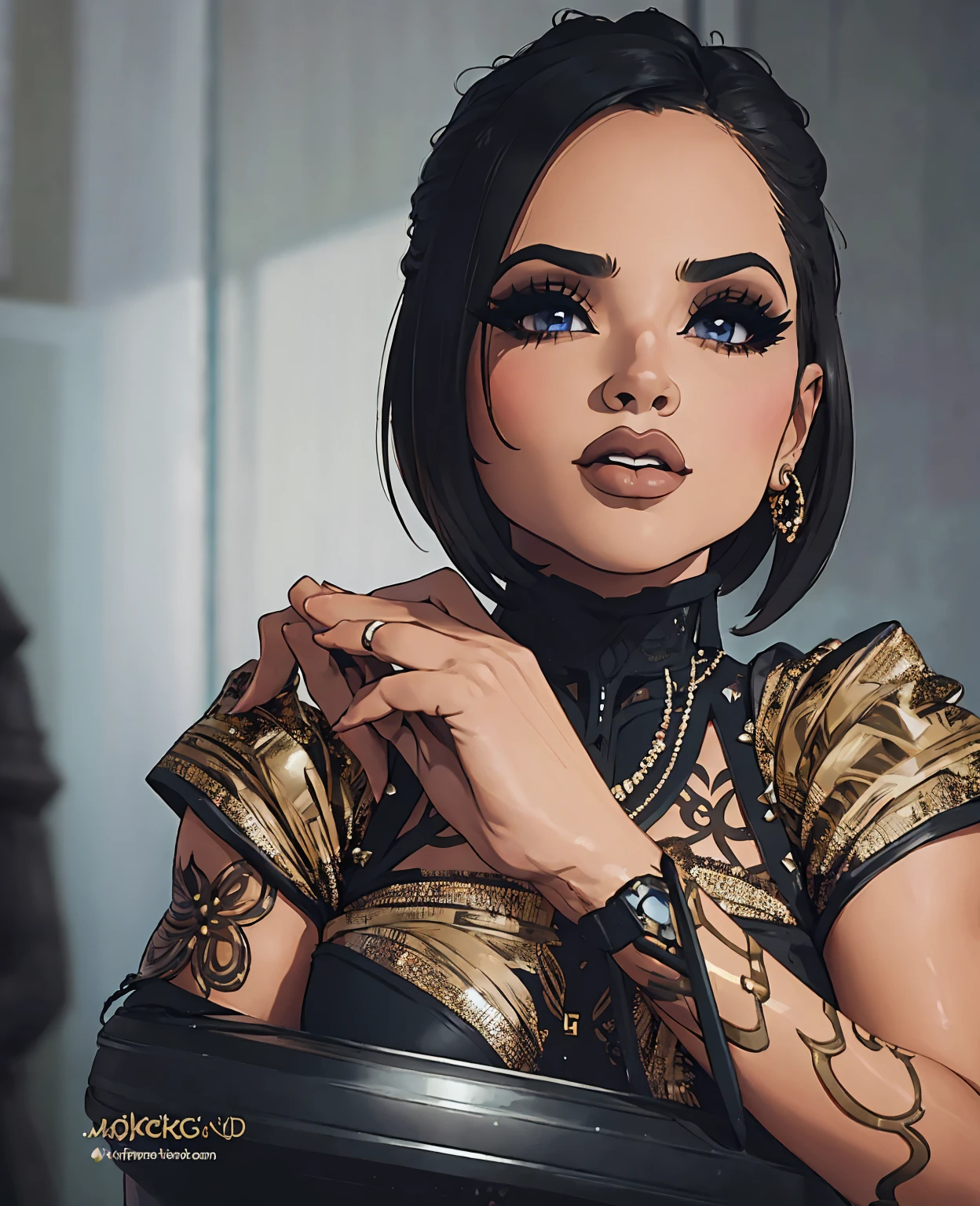 Becky g, sexy, princess, dark, beautiful detailed eyes, beautiful detailed lips, extremely detailed eyes and face, long eyelashes, elegant dress, cinematic lighting, chiaroscuro, dramatic, fantasy, digital art, artstation, highly detailed, intricate, exquisite