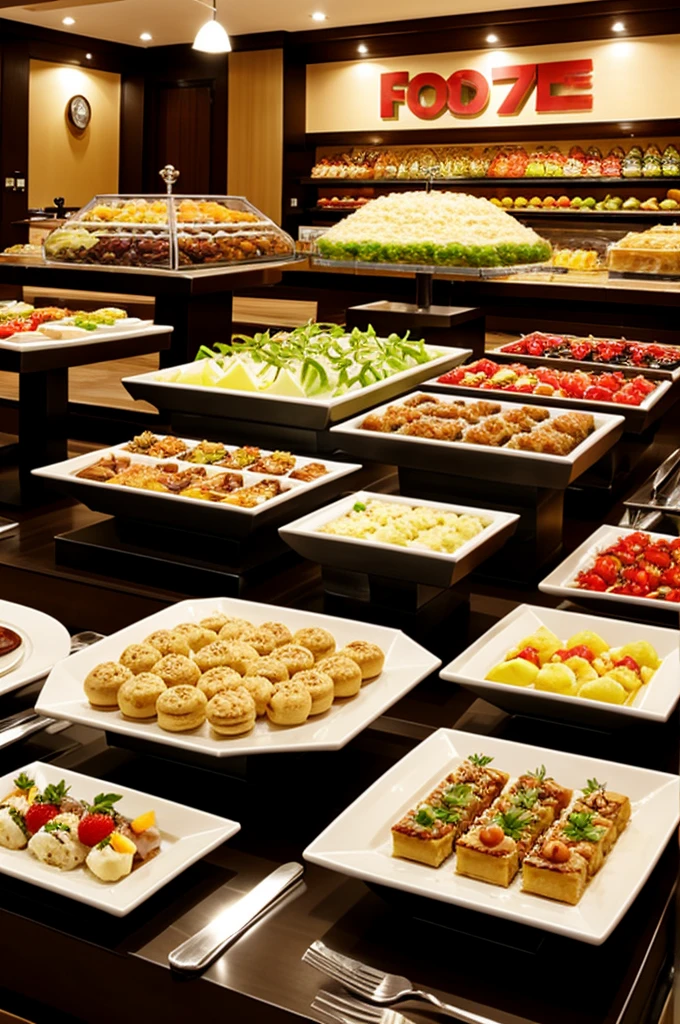 Food Zone: Elegant food and dessert buffet with less food