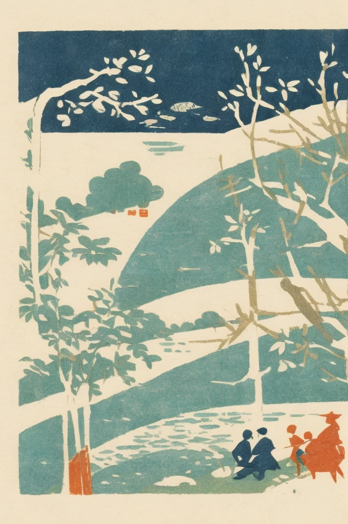 Illustration: simple woodblock printing style , น้ำชา
