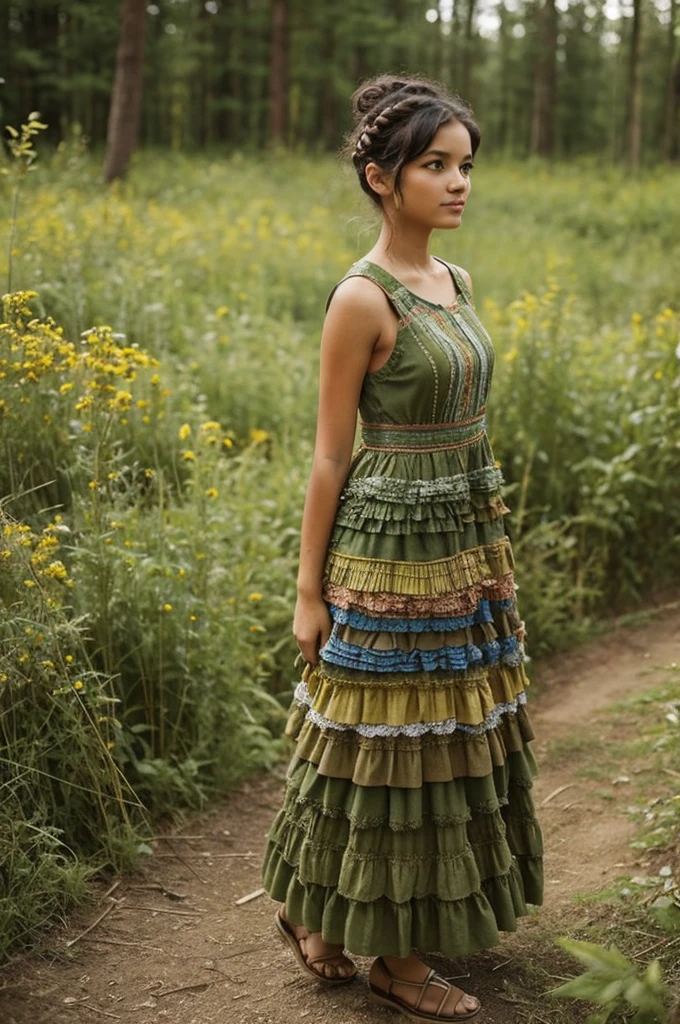 Recycled dresses made of any recycled nature-style material 