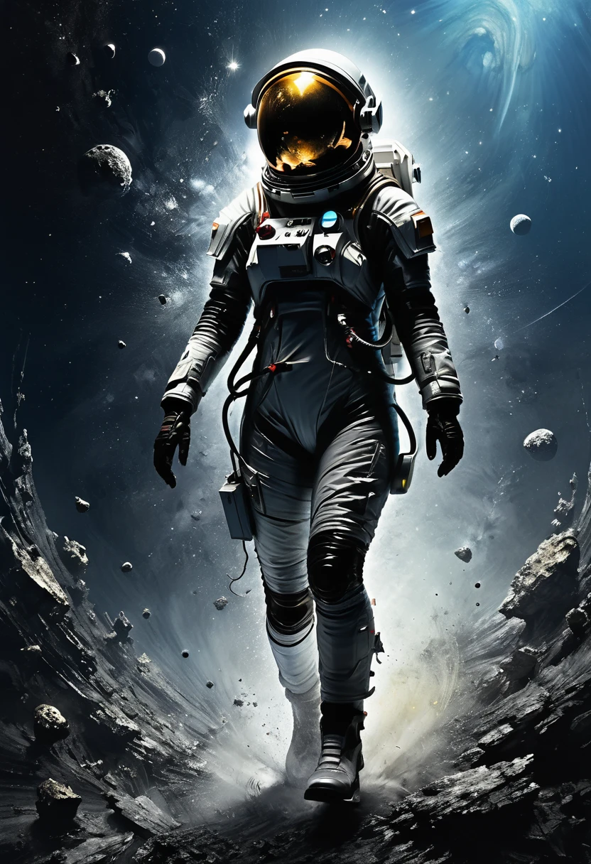 Masterpiece, Top Quality, High Definition, Artistic Composition, 1 Girl, Space Suit, Spacewalk, (asteroid), Dark Space, Dutch Angle, Helmet, Outboard, High Contrast, Cold, Vast,
dramatic lighting, concept art, Gabriele Dell'otto, Antonio Mora, Andre Cohn, Arthur Bordalo, Bob Ringwood, Benedick Bana, styling Jamie Wyeth, James Gillard, Edward Hopper, Greg Rutkowski, Studio Ghibli Genshin Impact