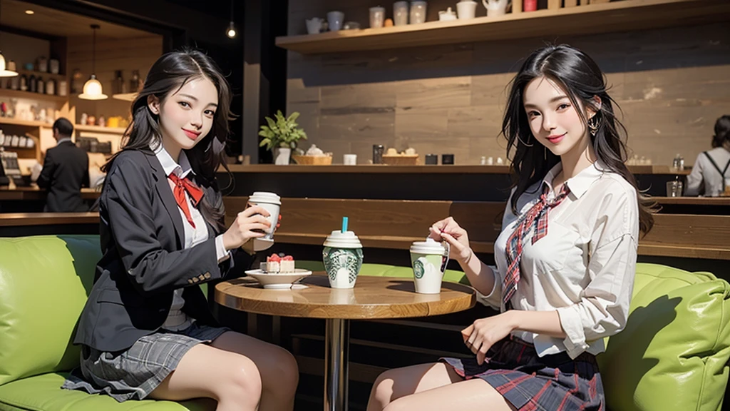 8K、RAW Photos、Highest quality、Super detailed、Super Resolution、Ultra HD、8K壁紙、Amazing details
((A girl in a blazer uniform ((White blouse with formal collar, Blue Blazer,
Red Check Skirt, Red checkered ribbon on blouse)), Complete limbs, Full Finger, ))
((((((Inside the Starbucks store、16-year-old high school girl))))))、((((((Sit down and eat cake、Drink coffee、smile))))))、((Heart Necklace))
((Emphasize cleavage))
Modern and sleek design:Interior design using natural materials、Many of the designs are warm and made using wood and metal.。
Large windows:自然光をたっぷり取り入れるためのLarge windowsがあり、Providing a bright and open space。
Green Interior:Potted plants are effectively placed、It creates a relaxing atmosphere。
artwork:Works by local artists、Starbucks-related art on display。
Cozy seating:Cushioned chairs and sofas、Bar sheet etc.、A variety of seating options available。
Open kitchen area:Being able to see how drinks and food are made、We provide peace of mind and transparency。
Unique lighting:Antique lamps and chandeliers、Modern lighting fixtures are used。
Comfortable background music:Relaxing music is playing、A comfortable space is provided。
Free Wi-Fi and charging spots:Many tables are equipped with power outlets.、Convenient for work and study。
Customizable menus:Menus are provided that can be customized according to customer preferences。
Use of sustainable materials:Eco-friendly recycled materials and sustainable wood are used。
Wide々Table space:一人でもグループでも使いやすいWide々There is a table with。
Community Table:There is a large table where you can socialize with other customers.。
Seasonal decorations:The decorations are themed according to the season.。
Digital Order System:スマホやタブレットから注文できるDigital Order Systemが導入されています。
Design with a local feel:The design incorporates the local culture and characteristics.。
Fragrance production:コーヒーの香りが店内にWideがり、A space that satisfies the five senses has been created.。
Conversation with a barista:フレンドリーなConversation with a baristaが楽しめるカウンターエリアがあります。