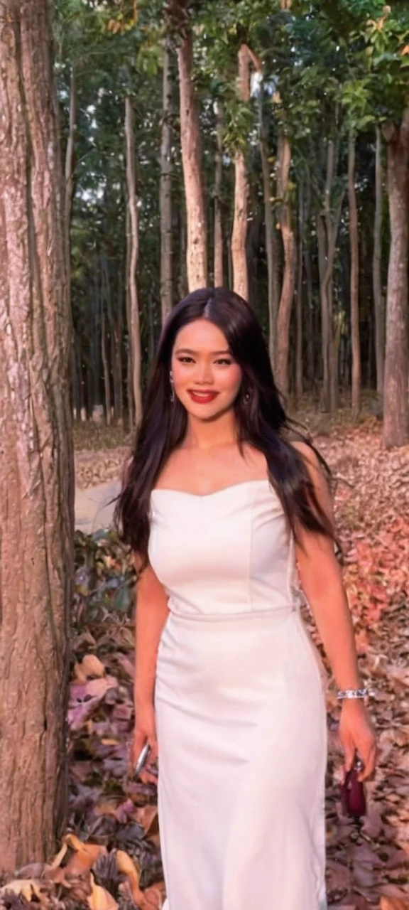 masterpiece, a high-quality, photorealistic portrait of Queen Ivy, an elegant and sophisticated dominatrix of Asian descent. She has a commanding presence with a height of 170 cm (5'7") and a curvaceous hourglass figure, featuring measurements of 94 cm bust, 60 cm waist, and 95 cm hips. She has long, sleek, jet-black hair that falls to the middle of her back, styled in a smooth and elegant manner. Her eyes are almond-shaped and dark, enhanced by dramatic smokey eye makeup and long, voluminous lashes. Her eyebrows are perfectly arched and well-defined. Her makeup is flawless, with a subtle highlighter on her cheekbones, a touch of blush, and bold red lipstick. She wears a luxurious outfit, consisting of a black leather corset that accentuates her waist and a matching pencil skirt. Her look is completed with thigh-high black leather boots and long, black satin gloves. She accessorizes with a diamond choker necklace, a pair of elegant diamond earrings, and a silver bracelet. Queen Ivy stands in a lavish, opulent room with dark wood paneling, a crystal chandelier, and velvet drapes. The background includes a grand piano and a large, ornate mirror. She holds a sleek black riding crop in one hand, exuding confidence and authority. The lighting is soft and ambient, casting a warm glow that enhances the luxurious atmosphere. Make sure the image captures her charismatic and mysterious persona, embodying both power and elegance. The overall aesthetic should be sophisticated, with a high level of detail and realism. realistic, photorealistic concept art, art by , Greg Rutkowski, in the style of , Artstation, strobe, dark, highly detailed sharp cinematic complex picture post-processing Octane, hyper realistic