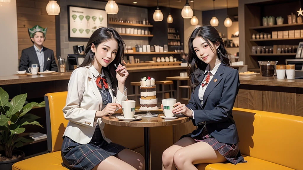 8K、RAW Photos、Highest quality、Super detailed、Super Resolution、Ultra HD、8K壁紙、Amazing details
((A girl in a blazer uniform ((White blouse with formal collar, Blue Blazer,
Red Check Skirt, Red checkered ribbon on blouse)), Complete limbs, Full Finger, ))
((((((Inside the Starbucks store、16-year-old high school girl))))))、((((((Sit down and eat cake、Drink coffee、smile))))))、((Heart Necklace))
((Emphasize cleavage))
Modern and sleek design:Interior design using natural materials、Many of the designs are warm and made using wood and metal.。
Large windows:自然光をたっぷり取り入れるためのLarge windowsがあり、Providing a bright and open space。
Green Interior:Potted plants are effectively placed、It creates a relaxing atmosphere。
artwork:Works by local artists、Starbucks-related art on display。
Cozy seating:Cushioned chairs and sofas、Bar sheet etc.、A variety of seating options available。
Open kitchen area:Being able to see how drinks and food are made、We provide peace of mind and transparency。
Unique lighting:Antique lamps and chandeliers、Modern lighting fixtures are used。
Comfortable background music:Relaxing music is playing、A comfortable space is provided。
Free Wi-Fi and charging spots:Many tables are equipped with power outlets.、Convenient for work and study。
Customizable menus:Menus are provided that can be customized according to customer preferences。
Use of sustainable materials:Eco-friendly recycled materials and sustainable wood are used。
Wide々Table space:一人でもグループでも使いやすいWide々There is a table with。
Community Table:There is a large table where you can socialize with other customers.。
Seasonal decorations:The decorations are themed according to the season.。
Digital Order System:スマホやタブレットから注文できるDigital Order Systemが導入されています。
Design with a local feel:The design incorporates the local culture and characteristics.。
Fragrance production:コーヒーの香りが店内にWideがり、A space that satisfies the five senses has been created.。
Conversation with a barista:フレンドリーなConversation with a baristaが楽しめるカウンターエリアがあります。