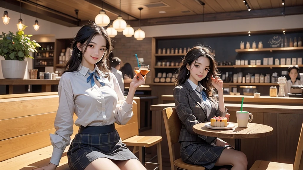 8K、RAW Photos、Highest quality、Super detailed、Super Resolution、Ultra HD、8K壁紙、Amazing details
((A girl in a blazer uniform ((White blouse with formal collar, Blue Blazer,
Red Check Skirt, Red checkered ribbon on blouse)), Complete limbs, Full Finger, ))
((((((Inside the Starbucks store、16-year-old high school girl))))))、((((((Sit down and eat cake、Drink coffee、smile))))))、((Heart Necklace))
((Emphasize cleavage))
Modern and sleek design:Interior design using natural materials、Many of the designs are warm and made using wood and metal.。
Large windows:自然光をたっぷり取り入れるためのLarge windowsがあり、Providing a bright and open space。
Green Interior:Potted plants are effectively placed、It creates a relaxing atmosphere。
artwork:Works by local artists、Starbucks-related art on display。
Cozy seating:Cushioned chairs and sofas、Bar sheet etc.、A variety of seating options available。
Open kitchen area:Being able to see how drinks and food are made、We provide peace of mind and transparency。
Unique lighting:Antique lamps and chandeliers、Modern lighting fixtures are used。
Comfortable background music:Relaxing music is playing、A comfortable space is provided。
Free Wi-Fi and charging spots:Many tables are equipped with power outlets.、Convenient for work and study。
Customizable menus:Menus are provided that can be customized according to customer preferences。
Use of sustainable materials:Eco-friendly recycled materials and sustainable wood are used。
Wide々Table space:一人でもグループでも使いやすいWide々There is a table with。
Community Table:There is a large table where you can socialize with other customers.。
Seasonal decorations:The decorations are themed according to the season.。
Digital Order System:スマホやタブレットから注文できるDigital Order Systemが導入されています。
Design with a local feel:The design incorporates the local culture and characteristics.。
Fragrance production:コーヒーの香りが店内にWideがり、A space that satisfies the five senses has been created.。
Conversation with a barista:フレンドリーなConversation with a baristaが楽しめるカウンターエリアがあります。