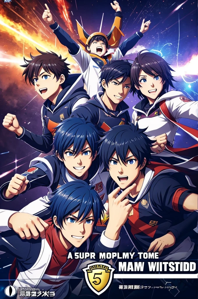 A boy lose and he is mvp and a enemy team with 5 person winning and super happy anime