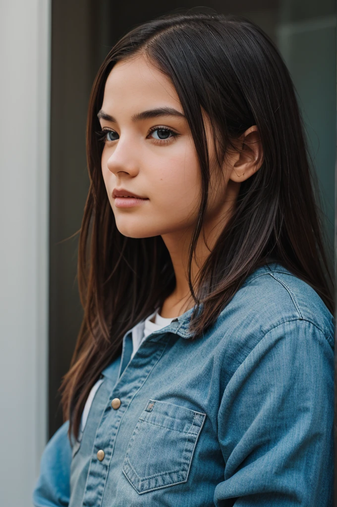 A girl with node photo