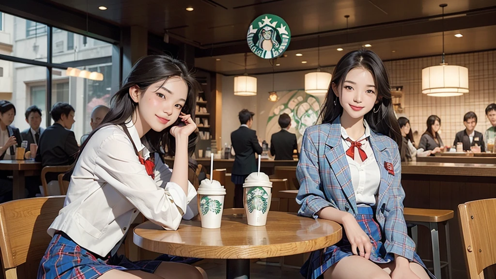 
8K、RAW Photos、Highest quality、Super detailed、Super Resolution、Ultra HD、8K壁紙、Amazing details
((A girl in a blazer uniform ((White blouse with formal collar, Blue Blazer, 
Red Check Skirt, Red checkered ribbon on blouse)), Complete limbs, Full Finger, ))

((((((Inside the Starbucks store、-yeld hischool gi))、((((((Sit down and eat cake、Drink coffee、smile))))))、((Heart Necklace))
((Emphasize cleavage))



Modern and sleek design：Interior design using natural materials、Many of the designs are warm and made using wood and metal.。
Large windows：自然光をたっぷり取り入れるためのLarge windowsがあり、Providing a bright and open space。
Green Interior：Potted plants are effectively placed、It creates a relaxing atmosphere。
artwork：Works by local artists、Starbucks-related art on display。
Cozy seating：Cushioned chairs and sofas、Bar sheet etc.、A variety of seating options available。
Open kitchen area：Being able to see how drinks and food are made、We provide peace of mind and transparency。
Unique lighting：Antique lamps and chandeliers、Modern lighting fixtures are used。
Comfortable background music：Relaxing music is playing、A comfortable space is provided。
Free Wi-Fi and charging spots：Many tables are equipped with power outlets.、Convenient for work and study。
Customizable menus：Menus are provided that can be customized according to customer preferences。
Use of sustainable materials：Eco-friendly recycled materials and sustainable wood are used。
Wide々Table space：一人でもグループでも使いやすいWide々There is a table with。
Community Table：There is a large table where you can socialize with other customers.。
Seasonal decorations：The decorations are themed according to the season.。
Digital Order System：スマホやタブレットから注文できるDigital Order Systemが導入されています。
Design with a local feel：The design incorporates the local culture and characteristics.。
Fragrance production：コーヒーの香りが店内にWideがり、A space that satisfies the five senses has been created.。
Conversation with a barista：フレンドリーなConversation with a baristaが楽しめるカウンターエリアがあります。




8K、RAW Photos、Highest quality、masterpiece:1.2、Super detailed、Super Resolution、Ultra HD、8K壁紙、Amazing details、Photorealistic:1.4、Having fun by the water、Full Body Shot、Full body photo、High-resolution RAW color photos、Professional photos、A scene full of emotion、Very detailed and beautiful、Ultra HD、8K壁紙、Amazing details、Huge file sizes、Highly detailed beautiful girls、Highly detailed face Highly detailed eyes、Extremely realistic skin、 Highly detailed fingers, Highly detailed nose, Highly detailed mouth, Perfect Anatomy, Highly detailed background, Highly detailed clothing, Teen, cute女の子, Famous Japanese Idols, cute, Realistic body, Slender, White skin, Glowing Skin, Slim body, Realistic Face, Delicate eyes, double eyelid, 