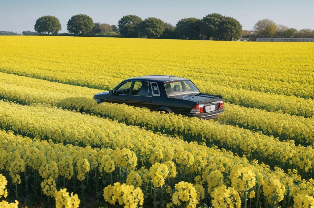 Sea of rape flowers