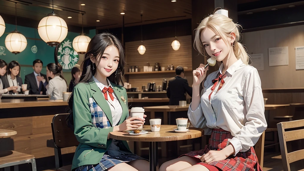 
8K、RAW Photos、Highest quality、Super detailed、Super Resolution、Ultra HD、8K壁紙、Amazing details
((A girl in a blazer uniform ((White blouse with formal collar, Blue Blazer, 
Red Check Skirt, Red checkered ribbon on blouse)), Complete limbs, Full Finger, ))

((((((Inside the Starbucks store、16-year-old high school girl))))))、((((((Sit down and eat cake、Drink coffee、smile))))))、((Heart Necklace))
((Emphasize cleavage))



Modern and sleek design：Interior design using natural materials、Many of the designs are warm and made using wood and metal.。
Large windows：自然光をたっぷり取り入れるためのLarge windowsがあり、Providing a bright and open space。
Green Interior：Potted plants are effectively placed、It creates a relaxing atmosphere。
artwork：Works by local artists、Starbucks-related art on display。
Cozy seating：Cushioned chairs and sofas、Bar sheet etc.、A variety of seating options available。
Open kitchen area：Being able to see how drinks and food are made、We provide peace of mind and transparency。
Unique lighting：Antique lamps and chandeliers、Modern lighting fixtures are used。
Comfortable background music：Relaxing music is playing、A comfortable space is provided。
Free Wi-Fi and charging spots：Many tables are equipped with power outlets.、Convenient for work and study。
Customizable menus：Menus are provided that can be customized according to customer preferences。
Use of sustainable materials：Eco-friendly recycled materials and sustainable wood are used。
Wide々Table space：一人でもグループでも使いやすいWide々There is a table with。
Community Table：There is a large table where you can socialize with other customers.。
Seasonal decorations：The decorations are themed according to the season.。
Digital Order System：スマホやタブレットから注文できるDigital Order Systemが導入されています。
Design with a local feel：The design incorporates the local culture and characteristics.。
Fragrance production：コーヒーの香りが店内にWideがり、A space that satisfies the five senses has been created.。
Conversation with a barista：フレンドリーなConversation with a baristaが楽しめるカウンターエリアがあります。




8K、RAW Photos、Highest quality、masterpiece:1.2、Super detailed、Super Resolution、Ultra HD、8K壁紙、Amazing details、Photorealistic:1.4、Having fun by the water、Full Body Shot、Full body photo、High-resolution RAW color photos、Professional photos、A scene full of emotion、Very detailed and beautiful、Ultra HD、8K壁紙、Amazing details、Huge file sizes、Highly detailed beautiful girls、Highly detailed face Highly detailed eyes、Extremely realistic skin、 Highly detailed fingers, Highly detailed nose, Highly detailed mouth, Perfect Anatomy, Highly detailed background, Highly detailed clothing, Teen, cute女の子, Famous Japanese Idols, cute, Realistic body, Slender, White skin, Glowing Skin, Slim body, Realistic Face, Delicate eyes, double eyelid, 
