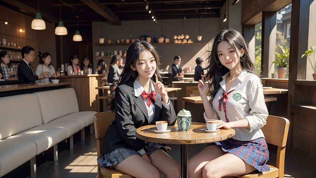 8K、RAW Photos、Highest quality、Super detailed、Super Resolution、Ultra HD、8K壁紙、Amazing details
((A girl in a blazer uniform ((White blouse with formal collar, Blue Blazer,
Red Check Skirt, Red checkered ribbon on blouse)), Complete limbs, Full Finger, ))
((((((Inside the Starbucks store、16-year-old high school girl))))))、((((((Sit down and eat cake、Drink coffee、smile))))))、((Heart Necklace))
((Emphasize cleavage))
Modern and sleek design:Interior design using natural materials、Many of the designs are warm and made using wood and metal.。
Large windows:自然光をたっぷり取り入れるためのLarge windowsがあり、Providing a bright and open space。
Green Interior:Potted plants are effectively placed、It creates a relaxing atmosphere。
artwork:Works by local artists、Starbucks-related art on display。
Cozy seating:Cushioned chairs and sofas、Bar sheet etc.、A variety of seating options available。
Open kitchen area:Being able to see how drinks and food are made、We provide peace of mind and transparency。
Unique lighting:Antique lamps and chandeliers、Modern lighting fixtures are used。
Comfortable background music:Relaxing music is playing、A comfortable space is provided。
Free Wi-Fi and charging spots:Many tables are equipped with power outlets.、Convenient for work and study。
Customizable menus:Menus are provided that can be customized according to customer preferences。
Use of sustainable materials:Eco-friendly recycled materials and sustainable wood are used。
Wide々Table space:一人でもグループでも使いやすいWide々There is a table with。
Community Table:There is a large table where you can socialize with other customers.。
Seasonal decorations:The decorations are themed according to the season.。
Digital Order System:スマホやタブレットから注文できるDigital Order Systemが導入されています。
Design with a local feel:The design incorporates the local culture and characteristics.。
Fragrance production:コーヒーの香りが店内にWideがり、A space that satisfies the five senses has been created.。
Conversation with a barista:フレンドリーなConversation with a baristaが楽しめるカウンターエリアがあります。
8K、RAW Photos、Highest quality、masterpiece:1.2、Super detailed、Super Resolution、Ultra HD、8K壁紙、Amazing details、Photorealistic:1.4、Having fun by the water、Full Body Shot、Full body photo、High-resolution RAW color photos、Professional photos、A scene full of emotion、Very detailed and beautiful、Ultra HD、8K壁紙、Amazing details、Huge file sizes、Highly detailed beautiful girls、Highly detailed face Highly detailed eyes、Extremely realistic skin、 Highly detailed fingers, Highly detailed nose, Highly detailed mouth, Perfect Anatomy, Highly detailed background, Highly detailed clothing, Teen, cute女の子, Famous Japanese Idols, cute, Realistic body, Slender, White skin, Glowing Skin, Slim body, Realistic Face, Delicate eyes, double eyelid,