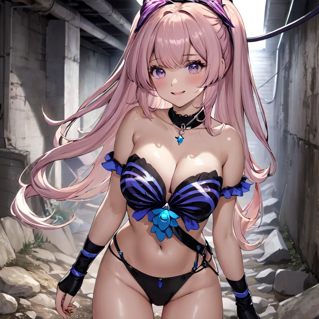 (msterpiece:1.3), (8k, RAW photo, best quality: 1.4), beautiful face, beautiful hairstyle, beautiful detailed eyes, beautiful skin, absurdres, attractive, ultra high res, highly detailed,NSFW, 3 girls in abandoned underground basement, big breast,facial close up,necklace,arms behind back,evil smile,knife,light long hair, ultra detailed skin,Heavy makeup, flower hairpin, naked,colorful patterned JK, dirty ground,on a rock,bondage,dirty rock,half body,cum on breast,
