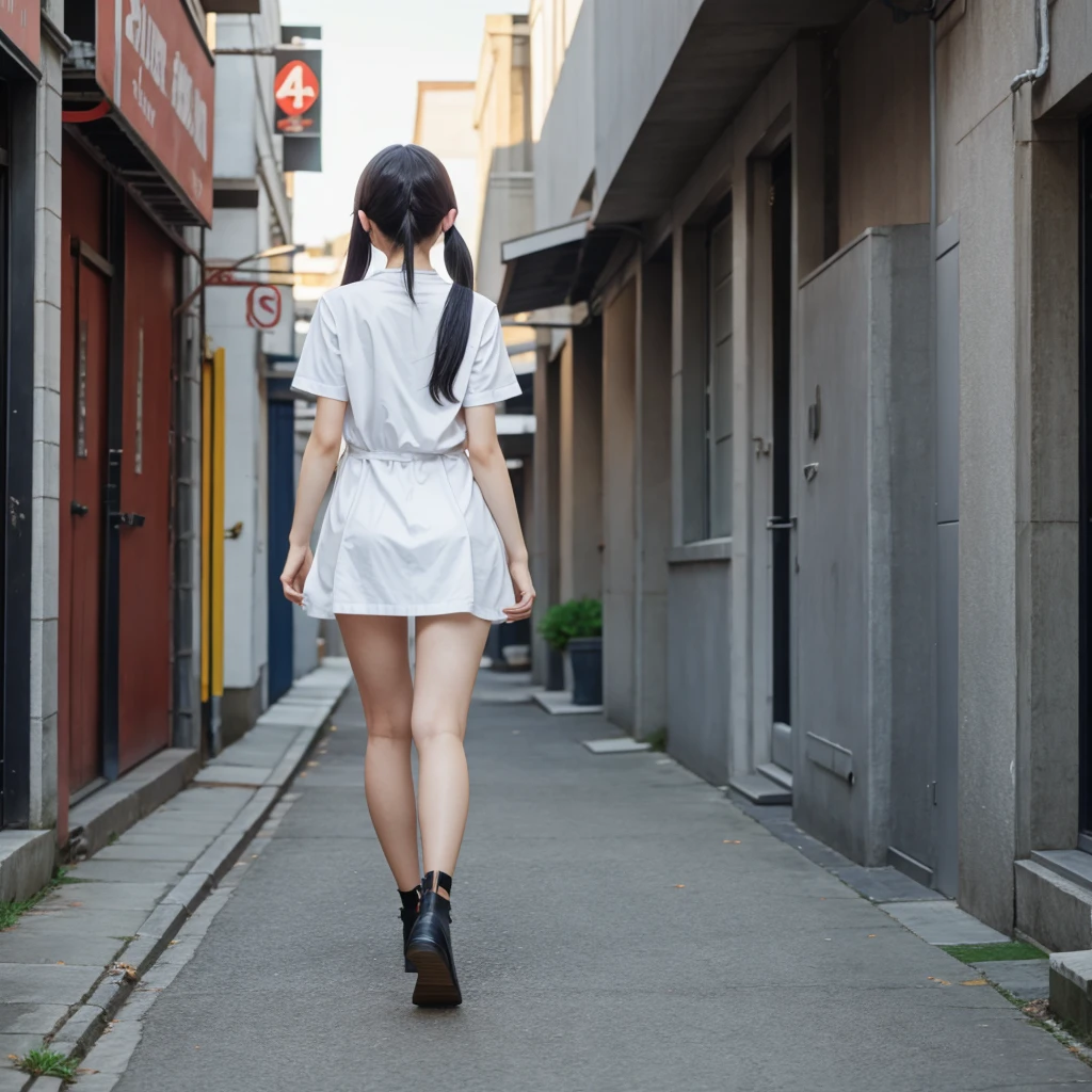 Anime girl walking towards viewer 