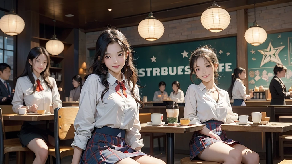 
8K、RAW Photos、Highest quality、Super detailed、Super Resolution、Ultra HD、8K壁紙、Amazing details
((A girl in a blazer uniform ((White blouse with formal collar, Blue Blazer, 
Red Check Skirt, Red checkered ribbon on blouse)), Complete limbs, Full Finger, ))

((((((Inside the Starbucks store、-yeld hischool gi))、((((((Sit down and eat cake、Drink coffee、smile))))))、((Heart Necklace))
((Emphasize cleavage))



Modern and sleek design：Interior design using natural materials、Many of the designs are warm and made using wood and metal.。
Large windows：自然光をたっぷり取り入れるためのLarge windowsがあり、Providing a bright and open space。
Green Interior：Potted plants are effectively placed、It creates a relaxing atmosphere。
artwork：Works by local artists、Starbucks-related art on display。
Cozy seating：Cushioned chairs and sofas、Bar sheet etc.、A variety of seating options available。
Open kitchen area：Being able to see how drinks and food are made、We provide peace of mind and transparency。
Unique lighting：Antique lamps and chandeliers、Modern lighting fixtures are used。
Comfortable background music：Relaxing music is playing、A comfortable space is provided。
Free Wi-Fi and charging spots：Many tables are equipped with power outlets.、Convenient for work and study。
Customizable menus：Menus are provided that can be customized according to customer preferences。
Use of sustainable materials：Eco-friendly recycled materials and sustainable wood are used。
Wide々Table space：一人でもグループでも使いやすいWide々There is a table with。
Community Table：There is a large table where you can socialize with other customers.。
Seasonal decorations：The decorations are themed according to the season.。
Digital Order System：スマホやタブレットから注文できるDigital Order Systemが導入されています。
Design with a local feel：The design incorporates the local culture and characteristics.。
Fragrance production：コーヒーの香りが店内にWideがり、A space that satisfies the five senses has been created.。
Conversation with a barista：フレンドリーなConversation with a baristaが楽しめるカウンターエリアがあります。




8K、RAW Photos、Highest quality、masterpiece:1.2、Super detailed、Super Resolution、Ultra HD、8K壁紙、Amazing details、Photorealistic:1.4、Having fun by the water、Full Body Shot、Full body photo、High-resolution RAW color photos、Professional photos、A scene full of emotion、Very detailed and beautiful、Ultra HD、8K壁紙、Amazing details、Huge file sizes、Highly detailed beautiful girls、Highly detailed face Highly detailed eyes、Extremely realistic skin、 Highly detailed fingers, Highly detailed nose, Highly detailed mouth, Perfect Anatomy, Highly detailed background, Highly detailed clothing, Teen, cute女の子, Famous Japanese Idols, cute, Realistic body, Slender, White skin, Glowing Skin, Slim body, Realistic Face, Delicate eyes, double eyelid, 