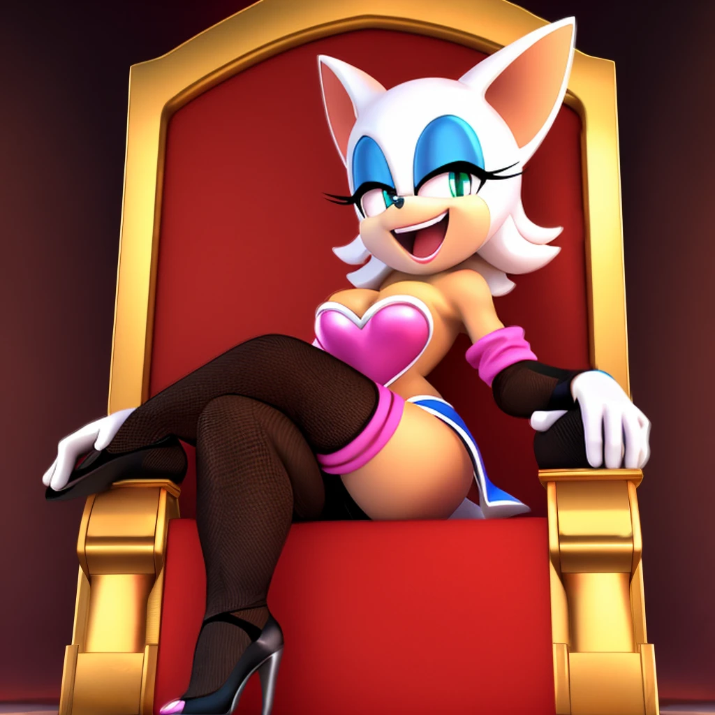 Rouge he sits on a throne and laughs Black bodystocking 