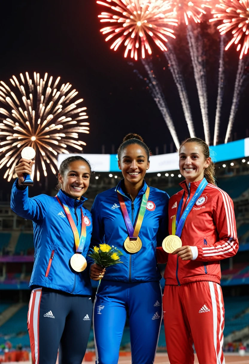 Imane Khelif winning the gold medal and Angela Carini crying