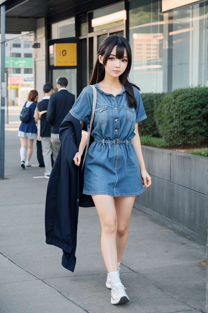 Anime girl walking toward viewer
