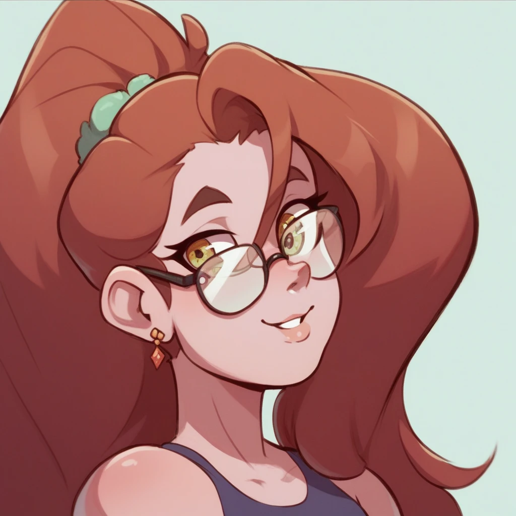 Flstchested Tall long haired brunette with glasses, (extreme nsfw)