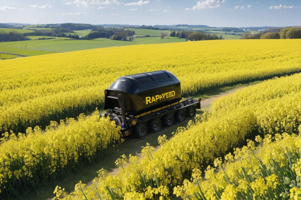Rapeseed flowers in spring
