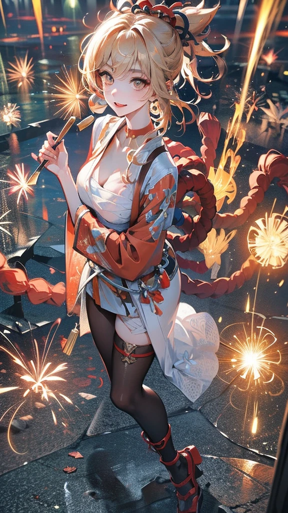 best quality,masterpiece,Implications,Extremely refined,The content is very detailed,CG,Unite,8k wallpaper,amazing,detailed,masterpiece,best quality,Official Art,Very detailed CG Unite 8k wallpaper,absurd,Incredibly ridiculous resources,Huge file size,Super detailed,high resolution,The content is very detailed,Beautiful and delicate girl,非常detailed眼睛和脸部,Beautiful and delicate eyes,There is light on the face,(Hanfu:1.1),1 girl,Full body female,Full body female,Taking Pictures,1 girl,Solitary,black hair color,White Dress,,White thighs,lake,moisture,Blonde hair
