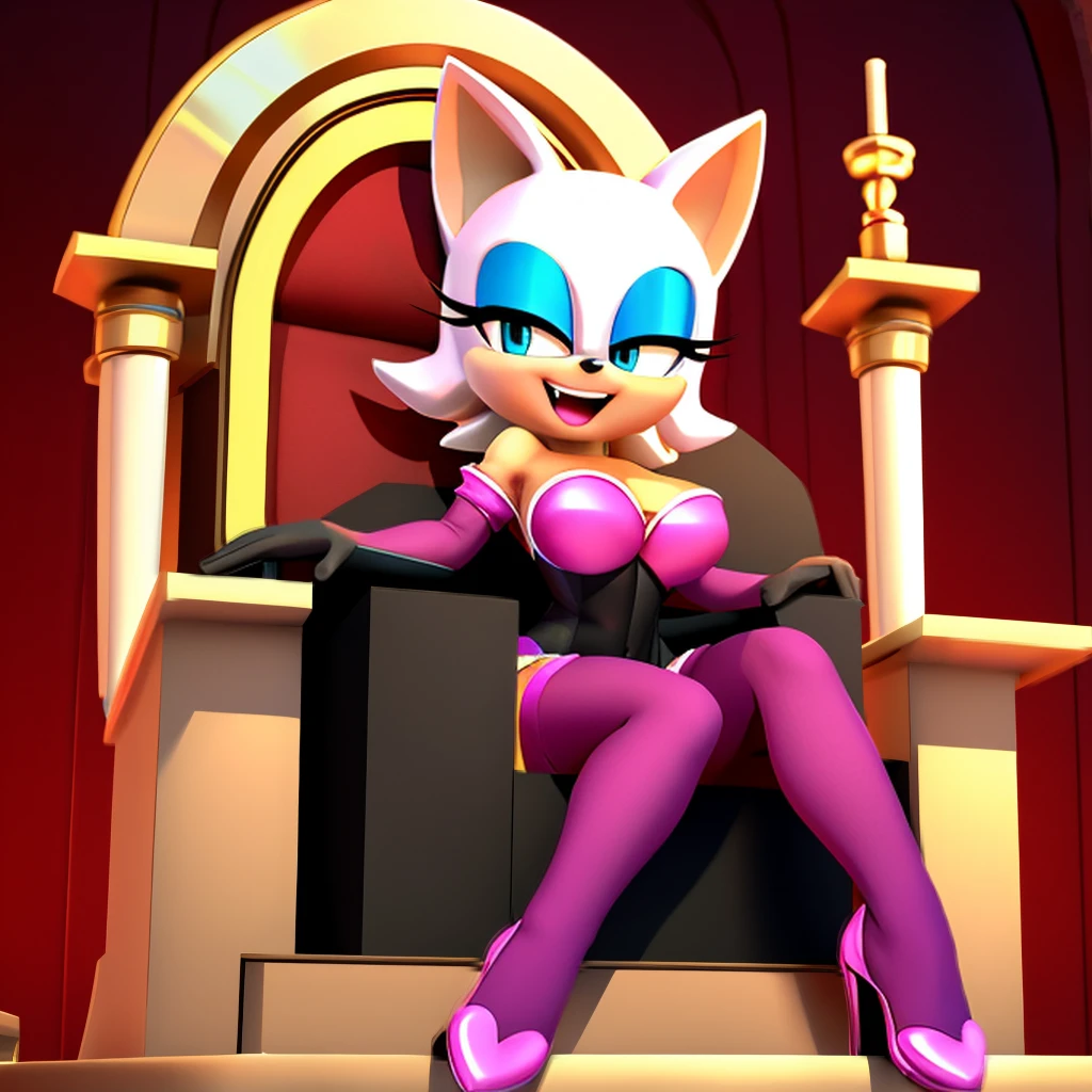 Rouge he sits on a throne and laughs Black bodystocking