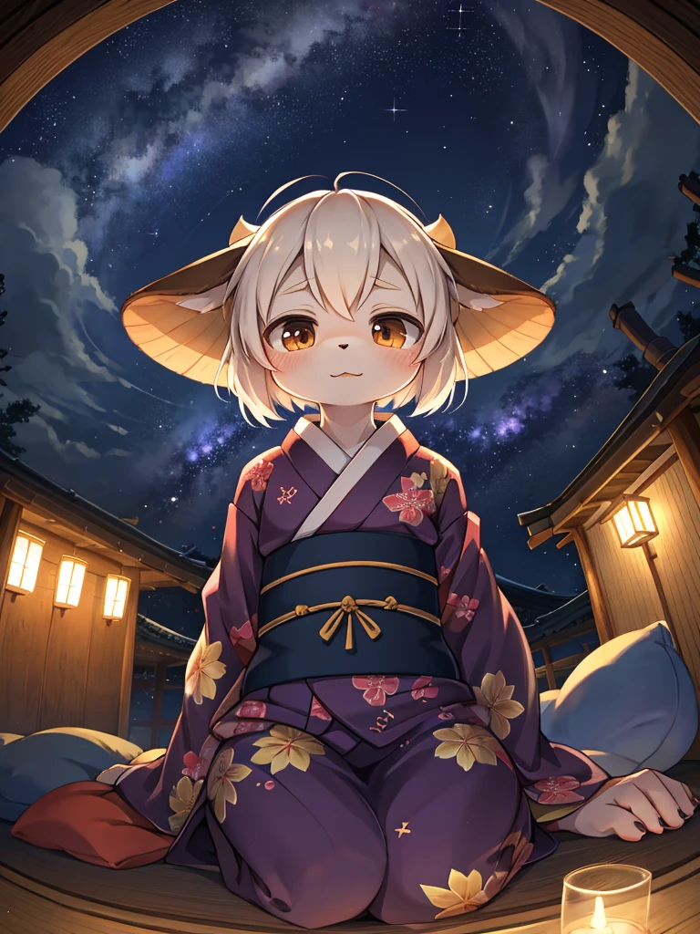 Japanese star festival , yukata , Stargazing, Fisheye Lens , looking Milky Way