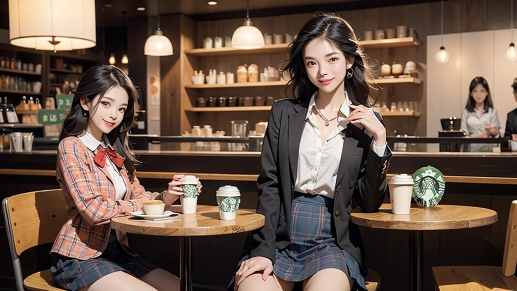 
8K、RAW Photos、Highest quality、Super detailed、Super Resolution、Ultra HD、8K壁紙、Amazing details
((A girl in a blazer uniform ((White blouse with formal collar, Blue Blazer, 
Red Check Skirt, Red checkered ribbon on blouse)), Complete limbs, Full Finger, ))

((((((Inside the Starbucks store、16-year-old high school girl))))))、((((((Sit down and eat cake、Drink coffee、smile))))))、((Heart Necklace))
((Emphasize cleavage))



Modern and sleek design：Interior design using natural materials、Many of the designs are warm and made using wood and metal.。
Large windows：自然光をたっぷり取り入れるためのLarge windowsがあり、Providing a bright and open space。
Green Interior：Potted plants are effectively placed、It creates a relaxing atmosphere。
artwork：Works by local artists、Starbucks-related art on display。
Cozy seating：Cushioned chairs and sofas、Bar sheet etc.、A variety of seating options available。
Open kitchen area：Being able to see how drinks and food are made、We provide peace of mind and transparency。
Unique lighting：Antique lamps and chandeliers、Modern lighting fixtures are used。
Comfortable background music：Relaxing music is playing、A comfortable space is provided。
Free Wi-Fi and charging spots：Many tables are equipped with power outlets.、Convenient for work and study。
Customizable menus：Menus are provided that can be customized according to customer preferences。
Use of sustainable materials：Eco-friendly recycled materials and sustainable wood are used。
Wide々Table space：一人でもグループでも使いやすいWide々There is a table with。
Community Table：There is a large table where you can socialize with other customers.。
Seasonal decorations：The decorations are themed according to the season.。
Digital Order System：スマホやタブレットから注文できるDigital Order Systemが導入されています。
Design with a local feel：The design incorporates the local culture and characteristics.。
Fragrance production：コーヒーの香りが店内にWideがり、A space that satisfies the five senses has been created.。
Conversation with a barista：フレンドリーなConversation with a baristaが楽しめるカウンターエリアがあります。




8K、RAW Photos、Highest quality、masterpiece:1.2、Super detailed、Super Resolution、Ultra HD、8K壁紙、Amazing details、Photorealistic:1.4、Having fun by the water、Full Body Shot、Full body photo、High-resolution RAW color photos、Professional photos、A scene full of emotion、Very detailed and beautiful、Ultra HD、8K壁紙、Amazing details、Huge file sizes、Highly detailed beautiful girls、Highly detailed face Highly detailed eyes、Extremely realistic skin、 Highly detailed fingers, Highly detailed nose, Highly detailed mouth, Perfect Anatomy, Highly detailed background, Highly detailed clothing, Teen, cute女の子, Famous Japanese Idols, cute, Realistic body, Slender, White skin, Glowing Skin, Slim body, Realistic Face, Delicate eyes, double eyelid, 