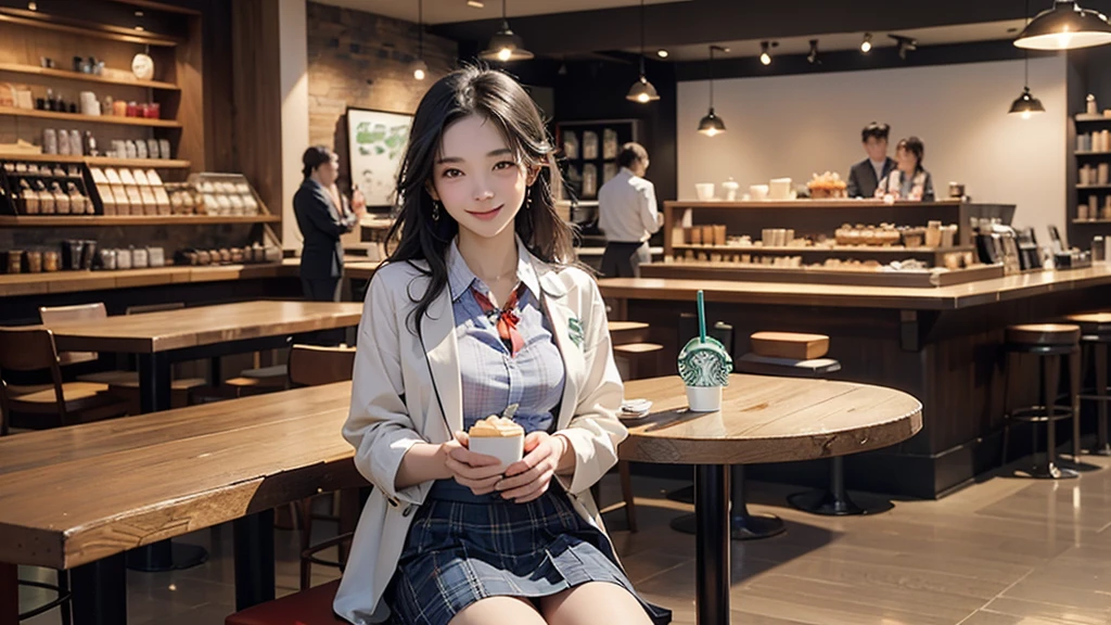 
8K、RAW Photos、Highest quality、Super detailed、Super Resolution、Ultra HD、8K壁紙、Amazing details
((A girl in a blazer uniform ((White blouse with formal collar, Blue Blazer, 
Red Check Skirt, Red checkered ribbon on blouse)), Complete limbs, Full Finger, ))

((((((Inside the Starbucks store、16-year-old high school girl))))))、((((((Sit down and eat cake、Drink coffee、smile))))))、((Heart Necklace))
((Emphasize cleavage))



Modern and sleek design：Interior design using natural materials、Many of the designs are warm and made using wood and metal.。
Large windows：自然光をたっぷり取り入れるためのLarge windowsがあり、Providing a bright and open space。
Green Interior：Potted plants are effectively placed、It creates a relaxing atmosphere。
artwork：Works by local artists、Starbucks-related art on display。
Cozy seating：Cushioned chairs and sofas、Bar sheet etc.、A variety of seating options available。
Open kitchen area：Being able to see how drinks and food are made、We provide peace of mind and transparency。
Unique lighting：Antique lamps and chandeliers、Modern lighting fixtures are used。
Comfortable background music：Relaxing music is playing、A comfortable space is provided。
Free Wi-Fi and charging spots：Many tables are equipped with power outlets.、Convenient for work and study。
Customizable menus：Menus are provided that can be customized according to customer preferences。
Use of sustainable materials：Eco-friendly recycled materials and sustainable wood are used。
Wide々Table space：一人でもグループでも使いやすいWide々There is a table with。
Community Table：There is a large table where you can socialize with other customers.。
Seasonal decorations：The decorations are themed according to the season.。
Digital Order System：スマホやタブレットから注文できるDigital Order Systemが導入されています。
Design with a local feel：The design incorporates the local culture and characteristics.。
Fragrance production：コーヒーの香りが店内にWideがり、A space that satisfies the five senses has been created.。
Conversation with a barista：フレンドリーなConversation with a baristaが楽しめるカウンターエリアがあります。




8K、RAW Photos、Highest quality、masterpiece:1.2、Super detailed、Super Resolution、Ultra HD、8K壁紙、Amazing details、Photorealistic:1.4、Having fun by the water、Full Body Shot、Full body photo、High-resolution RAW color photos、Professional photos、A scene full of emotion、Very detailed and beautiful、Ultra HD、8K壁紙、Amazing details、Huge file sizes、Highly detailed beautiful girls、Highly detailed face Highly detailed eyes、Extremely realistic skin、 Highly detailed fingers, Highly detailed nose, Highly detailed mouth, Perfect Anatomy, Highly detailed background, Highly detailed clothing, Teen, cute女の子, Famous Japanese Idols, cute, Realistic body, Slender, White skin, Glowing Skin, Slim body, Realistic Face, Delicate eyes, double eyelid, 