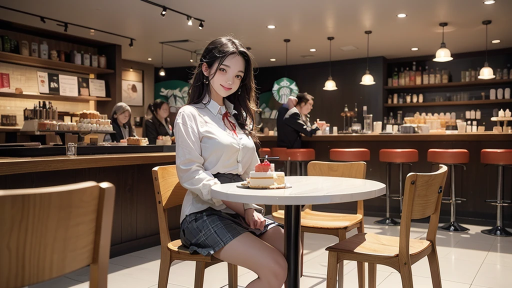 
8K、RAW Photos、Highest quality、Super detailed、Super Resolution、Ultra HD、8K壁紙、Amazing details
((A girl in a blazer uniform ((White blouse with formal collar, Blue Blazer, 
Red Check Skirt, Red checkered ribbon on blouse)), Complete limbs, Full Finger, ))

((((((Inside the Starbucks store、16-year-old high school girl))))))、((((((Sit down and eat cake、Drink coffee、smile))))))、((Heart Necklace))
((Emphasize cleavage))



Modern and sleek design：Interior design using natural materials、Many of the designs are warm and made using wood and metal.。
Large windows：自然光をたっぷり取り入れるためのLarge windowsがあり、Providing a bright and open space。
Green Interior：Potted plants are effectively placed、It creates a relaxing atmosphere。
artwork：Works by local artists、Starbucks-related art on display。
Cozy seating：Cushioned chairs and sofas、Bar sheet etc.、A variety of seating options available。
Open kitchen area：Being able to see how drinks and food are made、We provide peace of mind and transparency。
Unique lighting：Antique lamps and chandeliers、Modern lighting fixtures are used。
Comfortable background music：Relaxing music is playing、A comfortable space is provided。
Free Wi-Fi and charging spots：Many tables are equipped with power outlets.、Convenient for work and study。
Customizable menus：Menus are provided that can be customized according to customer preferences。
Use of sustainable materials：Eco-friendly recycled materials and sustainable wood are used。
Wide々Table space：一人でもグループでも使いやすいWide々There is a table with。
Community Table：There is a large table where you can socialize with other customers.。
Seasonal decorations：The decorations are themed according to the season.。
Digital Order System：スマホやタブレットから注文できるDigital Order Systemが導入されています。
Design with a local feel：The design incorporates the local culture and characteristics.。
Fragrance production：コーヒーの香りが店内にWideがり、A space that satisfies the five senses has been created.。
Conversation with a barista：フレンドリーなConversation with a baristaが楽しめるカウンターエリアがあります。




8K、RAW Photos、Highest quality、masterpiece:1.2、Super detailed、Super Resolution、Ultra HD、8K壁紙、Amazing details、Photorealistic:1.4、Having fun by the water、Full Body Shot、Full body photo、High-resolution RAW color photos、Professional photos、A scene full of emotion、Very detailed and beautiful、Ultra HD、8K壁紙、Amazing details、Huge file sizes、Highly detailed beautiful girls、Highly detailed face Highly detailed eyes、Extremely realistic skin、 Highly detailed fingers, Highly detailed nose, Highly detailed mouth, Perfect Anatomy, Highly detailed background, Highly detailed clothing, Teen, cute女の子, Famous Japanese Idols, cute, Realistic body, Slender, White skin, Glowing Skin, Slim body, Realistic Face, Delicate eyes, double eyelid, 