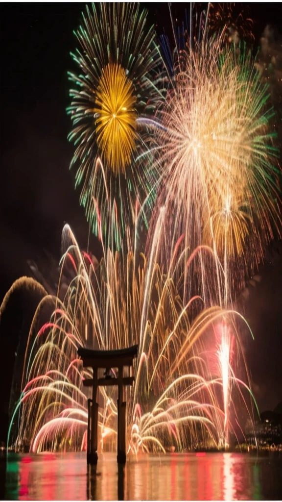 Japanese Landscape、Miyajima、torii、firework、Real Stick、Real、4K、8K、High Definition、16K