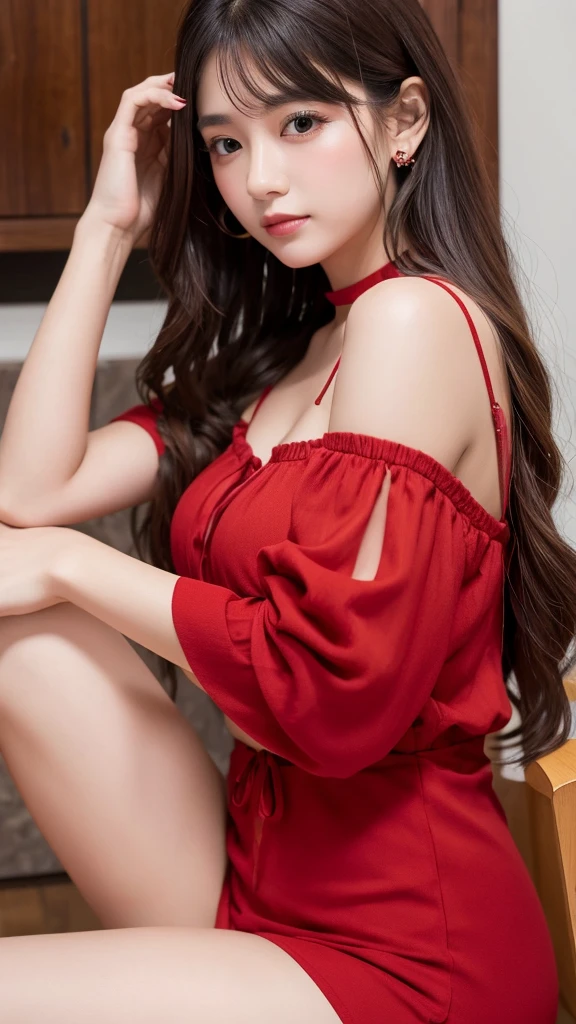 beautiful girl　madder red