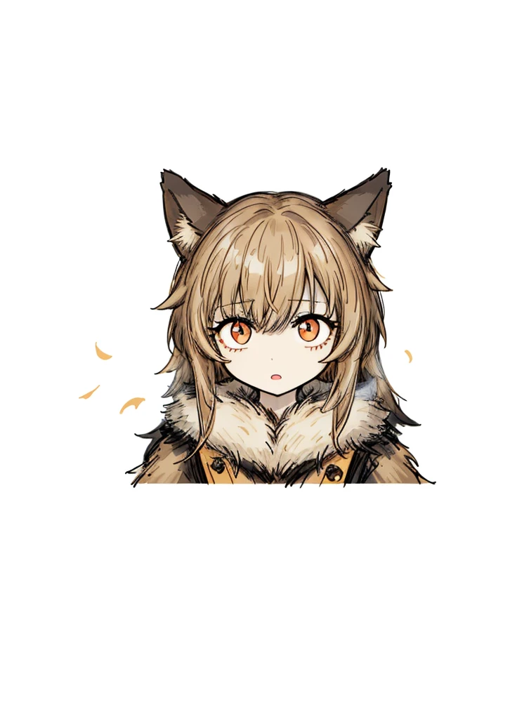 1girl, pale skin, brown eyes, black hair, witch, pretty clothes, (high resolution, high detail, best quality),
black background, cheerful, hairy, wolf, fur