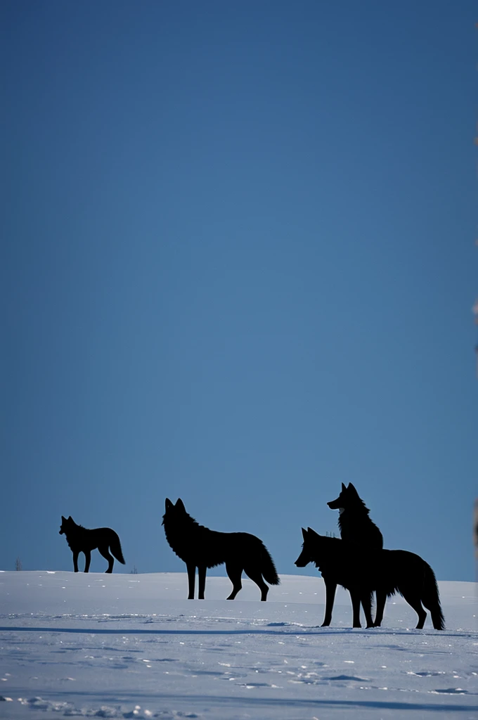 two wolf silhouettes