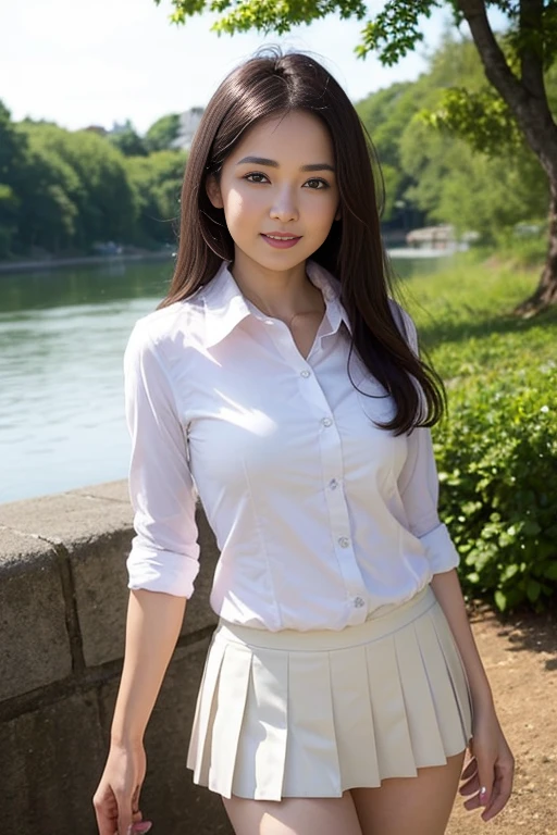 (masterpiece:1.2, top-quality), (realistic, photorealistic:1.4), beautiful illustration, (natural side lighting, movie lighting), nsfw,
looking at viewer, 1 girl, japanese, high school girl, perfect face, cute and symmetrical face, shiny skin,
(long hair:1.5, straight hair:1.4, grey hair), hair between eyes, purple eyes, glowing eyes, big eyes, long eye lasher, (medium breasts), slender,
beautiful hair, beautiful face, beautiful detailed eyes, beautiful clavicle, beautiful body, beautiful chest, beautiful thigh, beautiful legs, beautiful fingers,
((JP , white collared shirts, navy pleated mini skirt)),
(beautiful scenery), evening, (school),, standing, (lovely smile, upper eyes), Beautiful Russian woman、Blonde、Big eyes、Thighature Woman、