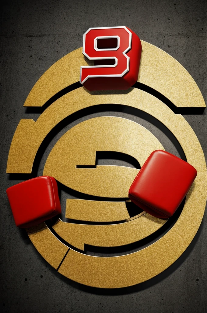Make me a boxing logo with the letters SH placed in the shape of a dollar sign