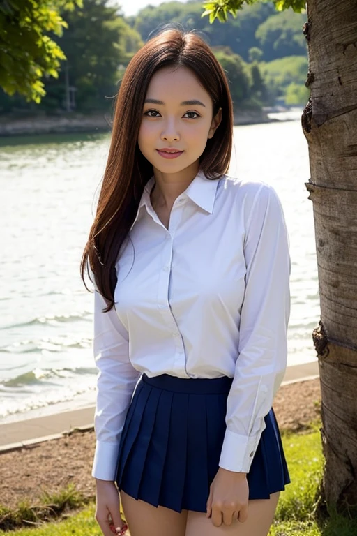 (masterpiece:1.2, top-quality), (realistic, photorealistic:1.4), beautiful illustration, (natural side lighting, movie lighting), nsfw,
looking at viewer, 1 girl, japanese, high school girl, perfect face, cute and symmetrical face, shiny skin,
(long hair:1.5, straight hair:1.4, grey hair), hair between eyes, purple eyes, glowing eyes, big eyes, long eye lasher, (medium breasts), slender,
beautiful hair, beautiful face, beautiful detailed eyes, beautiful clavicle, beautiful body, beautiful chest, beautiful thigh, beautiful legs, beautiful fingers,
((JP , white collared shirts, navy pleated mini skirt)),
(beautiful scenery), evening, (school),, standing, (lovely smile, upper eyes), Beautiful Russian woman、Blonde、Big eyes、Thighs、